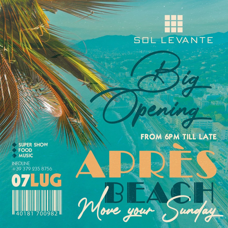 Big Opening Club Col levante apres beach, movie your sunday